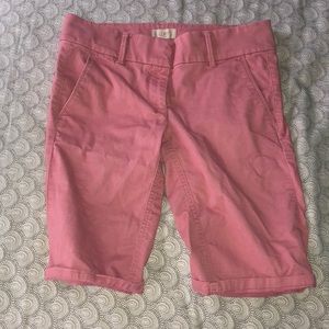Loft Rose Skinny Bermuda Shorts